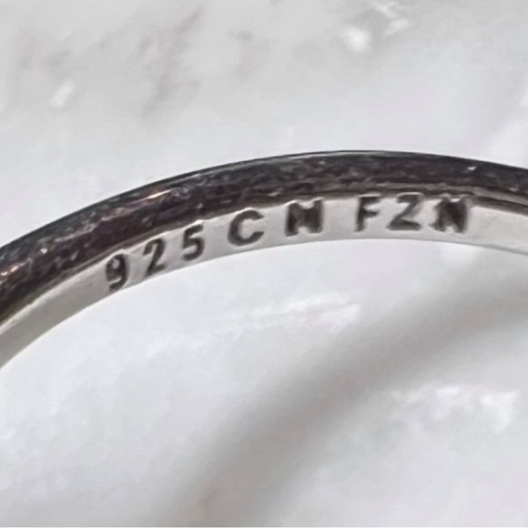 Unique Diamond Bow Ring Size 9. 14K White Gold 925 Ring Pear Cut & Baguettes - Picture 7 of 12